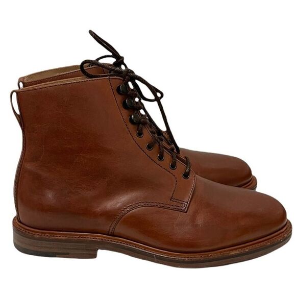 Alfred Sargent Lace Up Boots Size 8 US Made in England Brown Leather NEW - Picture 2 of 6